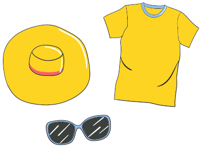 Illustration Sonnenschutzkleidung